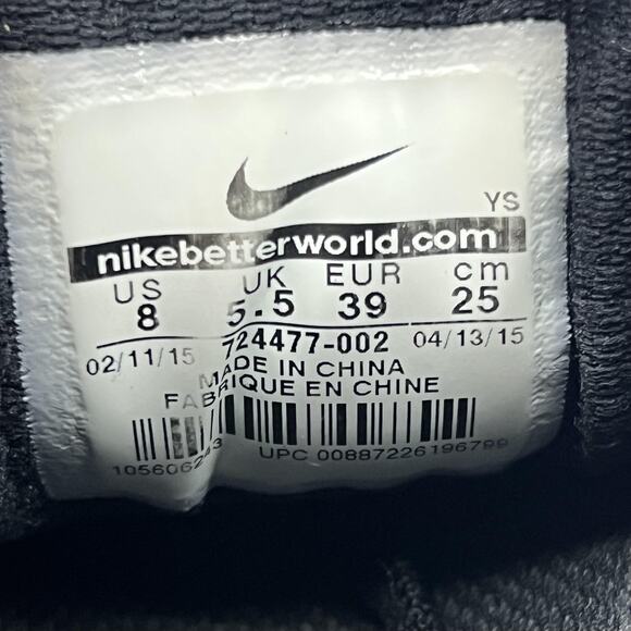 Nike Dart 11 Running Shoes Women Size 8 Black White Mesh Comfort Low Sneakers - Picture 8 of 9